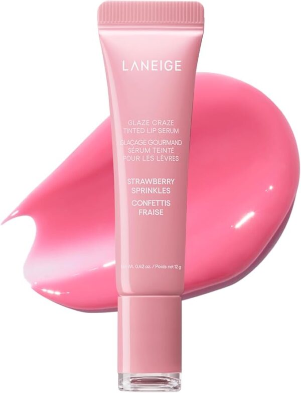 aneige Glaze Tint Trip Serum, Strawberry Sprinkle, 0.4 oz (12 g), Lip Balm, Moisturizer